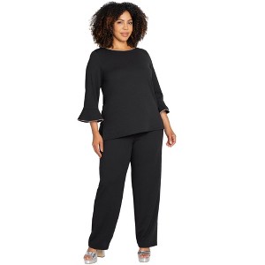 Catherines Flounce Top & Pant Duet - 1 of 4