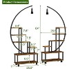 Plant Shelf with Grow Light & Wheels, Tall Plant Stand Indoor, 6 Tiered Large Metal Shelf Half-Moon Shape, Multi-Purpose Display Rack - 2 of 4