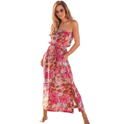 VENUS Womens Strapless Maxi Dress