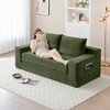 Okak Modern Boneless 2-in-1 Convertible Loveseat Sofa with Memory Foam,Corduroy Futon Couch Sofabed for Living Room, Apartment - 3 of 4