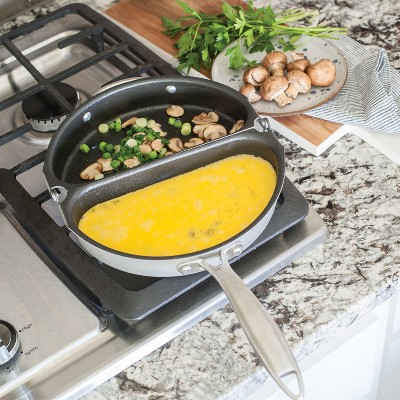 Gray Non-Stick Aluminum Omelet Pan with Ceramic Coating