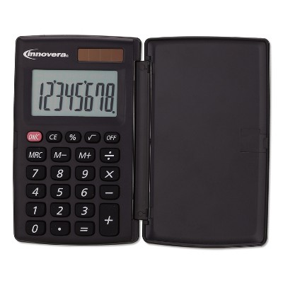 Innovera 15921 Pocket Calculator with Hard Shell Flip Cover 8-Digit LCD
