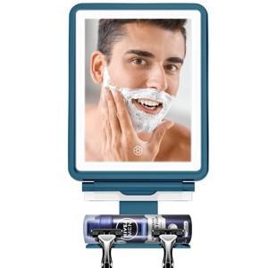 Shower Mirror for Shaving with Razor Holder, Large Anti-Fog Shave Mirror with No-Drilling Mount - 1 of 4