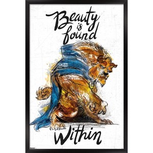 Trends International Disney Beauty and the Beast (1991) - Watercolor Beast Framed Wall Poster Prints - 1 of 4
