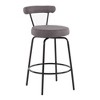 Padded Counter Stool with Swivel and Chrome Metal Frame for Kitchen Island or Home Bar, Set of 2 - 2 of 4