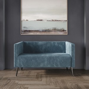 ChaletPosh Velvet Love Seat - 1 of 4