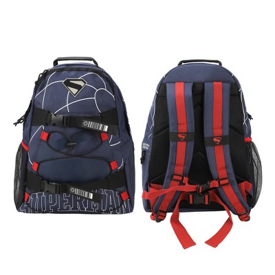 Superman Web Logo 17.5” Blue Backpack