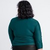 Calypsa Women's Plus Size 3/4 Sleeve Rash Guard UPF 50+ Margaux Swim Top - 2 of 2