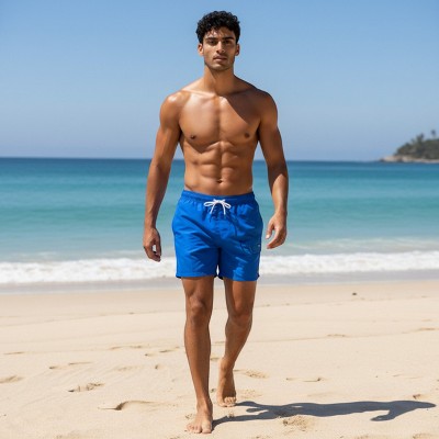 HEAT Swimwear Men's UPF 50+ 17" Solid Color Swim Trunks | Royal Blue X Large — фото 2
