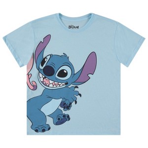 Ladies Lilo and Stitch Shirt - Ladies Classic Lilo and Stitch Embroidery Tee - Disney Lilo and Stitch Front and Back T-shirt - 1 of 4