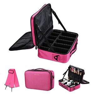 Byootique 13" Makeup Train Case Cosmetic Organized Bag Travel Storage Backpack - 1 of 4
