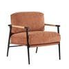 27.56" Modern Upholstered Accent Chair with Plush Cushion and Wooden Armrests - 3 of 4