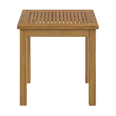 Okemo Natural Acacia Wood Outdoor End Table Set
