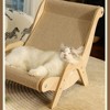 Fairela™ - Woven Sisal Cat Lounger – Scratch-Resistant Wooden Pet Sofa Bed with Neutral Design for Indoor Cats and Small Dogs - 2 of 4