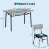 Dining Table Set for 4 with Storage Rack, 5-Piece Kitchen Table and Upholstered Chairs of 4, Wood Tabletop & Heavy-Duty Metel Frame, Dining Room Set - 2 of 4