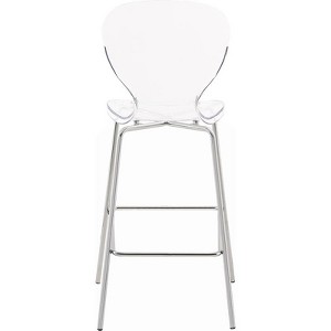 Clarion 27.5"H Counter Stool in Chrome (Set of 2)-Meridian Furniture - 1 of 4