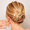Unique Bargains Women's Metal Long Duckbill Hair Clips Coffee Light Coffee 5.31"x0.83"x1.18" 2 Pcs - 2 of 4
