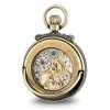 Black Bow Jewelry Charles Hubert Antique Gold Finish Brass Skeleton Pocket Watch - image 2 of 3