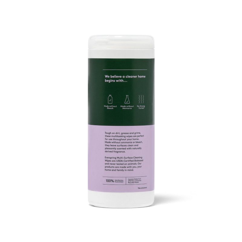 Lavender &#38; Bergamot Multi Surface Cleaning Wipes - 35ct - Everspring&#8482;, 4 of 5