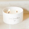 Pavilion Gift Company - Love Lives Here - Double Wick 10 oz 100% Soy Wax Candle Scent: Tranquility - Flame Candles - 2 of 4