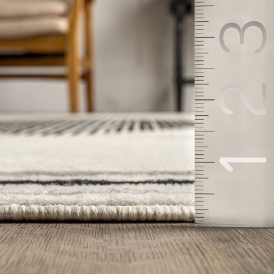 Eclipse Geometric 9' x 12' Gray Synthetic Area Rug