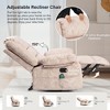 DOMETOUR Adult Massage Chair Massage Recliner Sofa, Electrically Heated Massage Chaise Longue, Single Sofa With Manual Adjustable Tilt Angle - 3 of 4