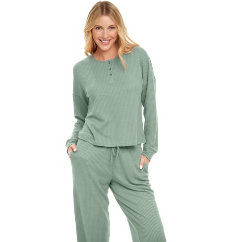 Alexander Del Rossa Women's Knit Pajamas Set With Pockets, Drop ...