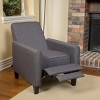 Coolbibila-Adjustable Fabric Push Back Recliner Chair,Elegant Upholstered Reading Chair,Accent Armchair With Footrest And Wooden Legs - 2 of 4