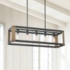 Possini Euro Design Black Linear Pendant Chandelier 36 1/4" Wide Rustic Farmhouse 5-Light Fixture for Kitchen Island Dining Room - 2 of 4