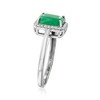 Ross-Simons 1.60 Carat Emerald and .15 ct. t.w. Diamond Ring in 14kt White Gold Size 9 - 3 of 4