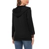 Women's Casual Color Block Hoodies Tops Leopard Print Hooded Sweatshirts Long Sleeve Loose Drawstring Zipper Pullover Sweatshirt - 2 of 4