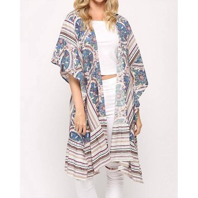 Women's Mixed Prints Duster - GiGiO