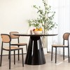 NicBex Round Dining Table 47.24" Modern High Gloss Minimalist Dinette Table for Kitchen, Dining Room - 2 of 4