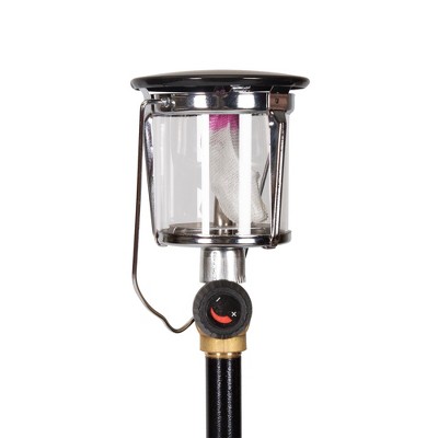 Compact Black and Silver Propane Camping Lantern