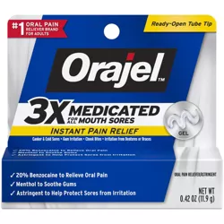Orajel 3X Medicated For All Mouth Sores Gel - 0.42oz