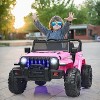 Costway Kids Ride on Truck 12V Battery Powered Ride on Car 2-Seat  with 2.4G Parental Remote Control - 2 of 4