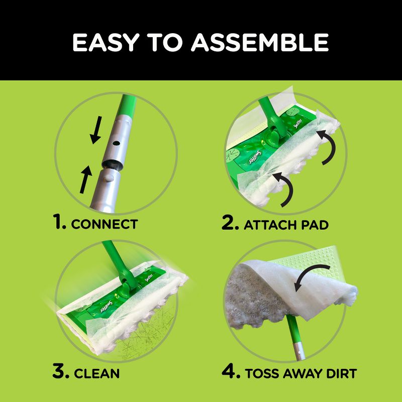 Swiffer Sweeper 2-in-1 Dry + Wet Floor Mopping and Sweeping Kit 1 Sweeper, 7 Dry Cloths, 3 Wet Cloths, 4 of 24