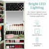 Best Choice Products Hanging Mirror Jewelry Armoire, Door or Wall Mounted Cabinet w/ LED Lights, Lock - 3 of 4