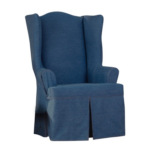 Ethan allen outlet wingback chair slipcovers