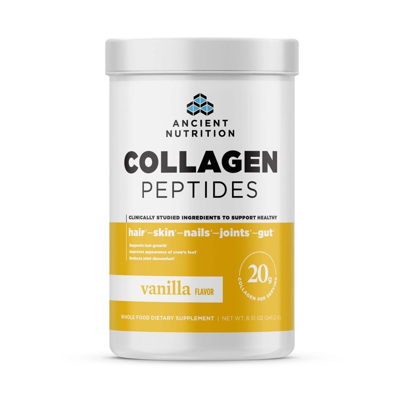 Ancient Nutrition Collagen 12 Servings Peptides Powder - Vanilla - 8.5oz, 1 of 6