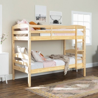 natural wood bunk beds