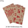 Unique Bargains Gift Wrap Paper Christmas Kraft 27.56"x19.69" 5 Pcs - 3 of 4