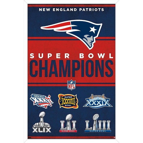 : Trends International NFL New England Patriots - Retro Logo 14  Wall Poster, 22.375 x 34, Unframed Version : Sports & Outdoors