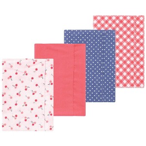 Luvable Friends Hudson Baby Flannel Burp Cloths 4pk Set - 1 of 2
