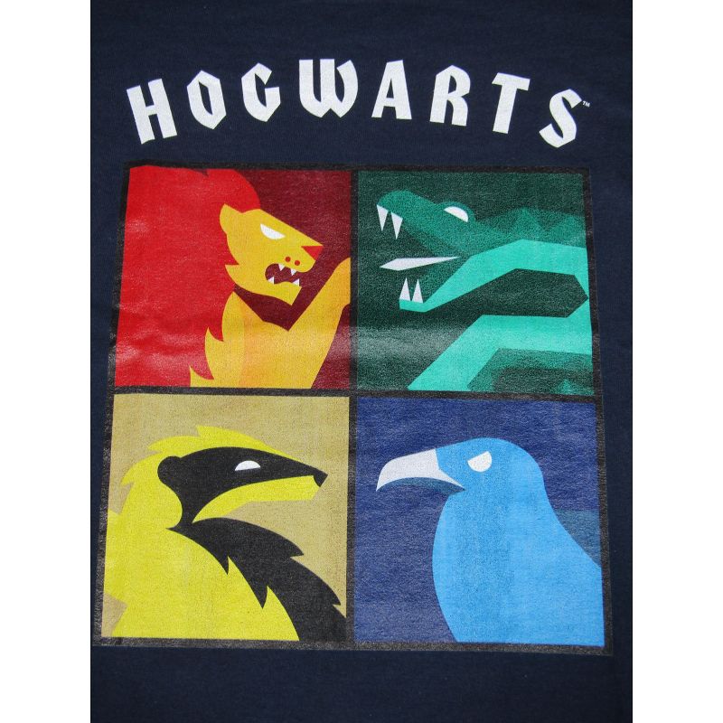 Harry Potter Hogwarts House Mascots Boy's Navy Blue Tshirt, 2 of 3