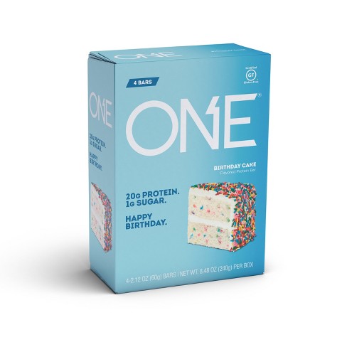 One Protein Bar Birthday Cake 4ct Target