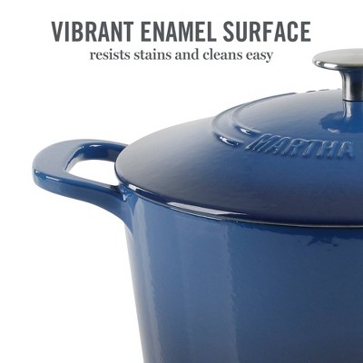 Classic Blue 7-Quart Enameled Cast Iron Dutch Oven