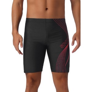 INSPIRE CHIC Men's Summer Solid Color Athletic Surfing Water Sports Swim Shorts - 1 of 4