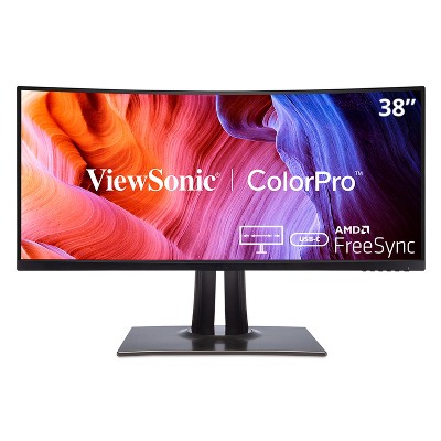 ViewSonic VP3881A 38-Inch IPS WQHD+ Curved Ultrawide Monitor with ColorPro 100% sRGB Rec 709, Eye Care, HDR10 Support, USB C, HDMI, USB, DisplayPort