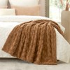 Cozy Bliss Luxury Faux Fur Throw Blanket, Reversible Wave Textured Plush Blanket for Couch, Sofa & Home Decor - 3 of 4